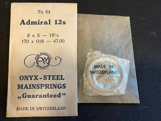 PM Mainspring for Admiral 12s - ONYX Steel