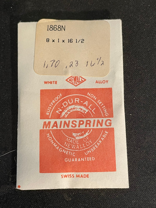 NEWALL Mainspring #1868N for Heuer caliber 736 timers - Alloy