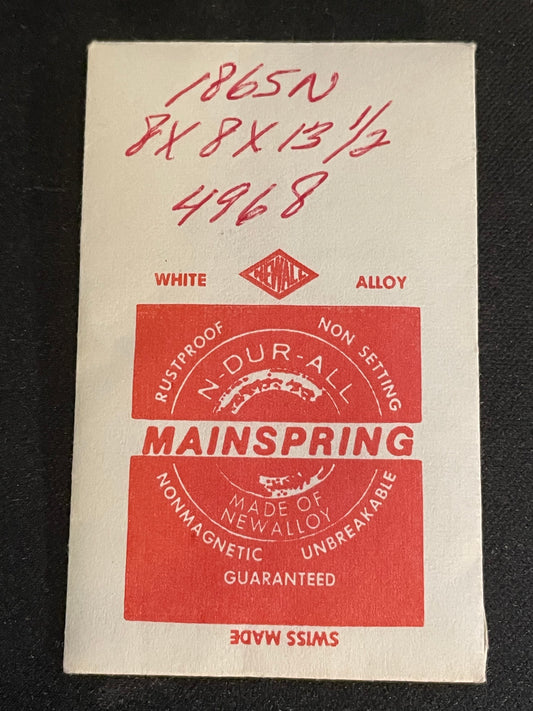 NEWALL Mainspring #1865N for AS caliber 277 - Alloy