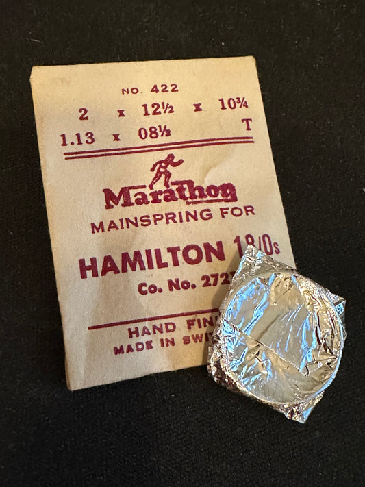 Marathon Mainspring #422 for Hamilton 18/0s No. 2721 - Steel
