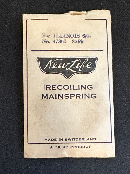 KK New Life Mainspring for Illinois 6/0s No. 47363 - Steel