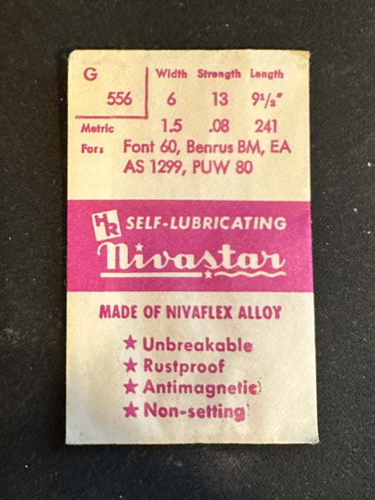 HR Nivastar Mainspring G556 for Font 60, Benrus BM, EA, PUW 80, AS 1299 - Alloy