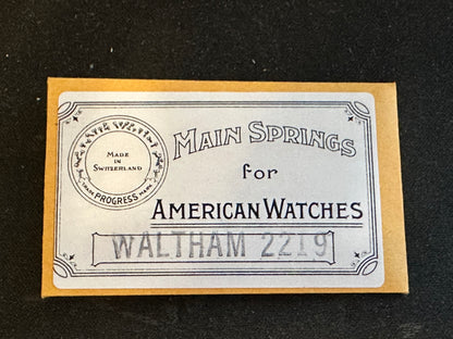 Progress Mainspring for 6s Waltham Model 1890 Factory No. 2219 - Steel