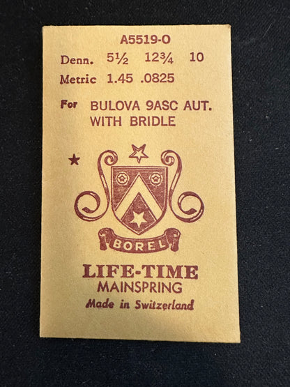 BOREL Mainspring A5519-O for Bulova caliber 9ASC automatic - Alloy