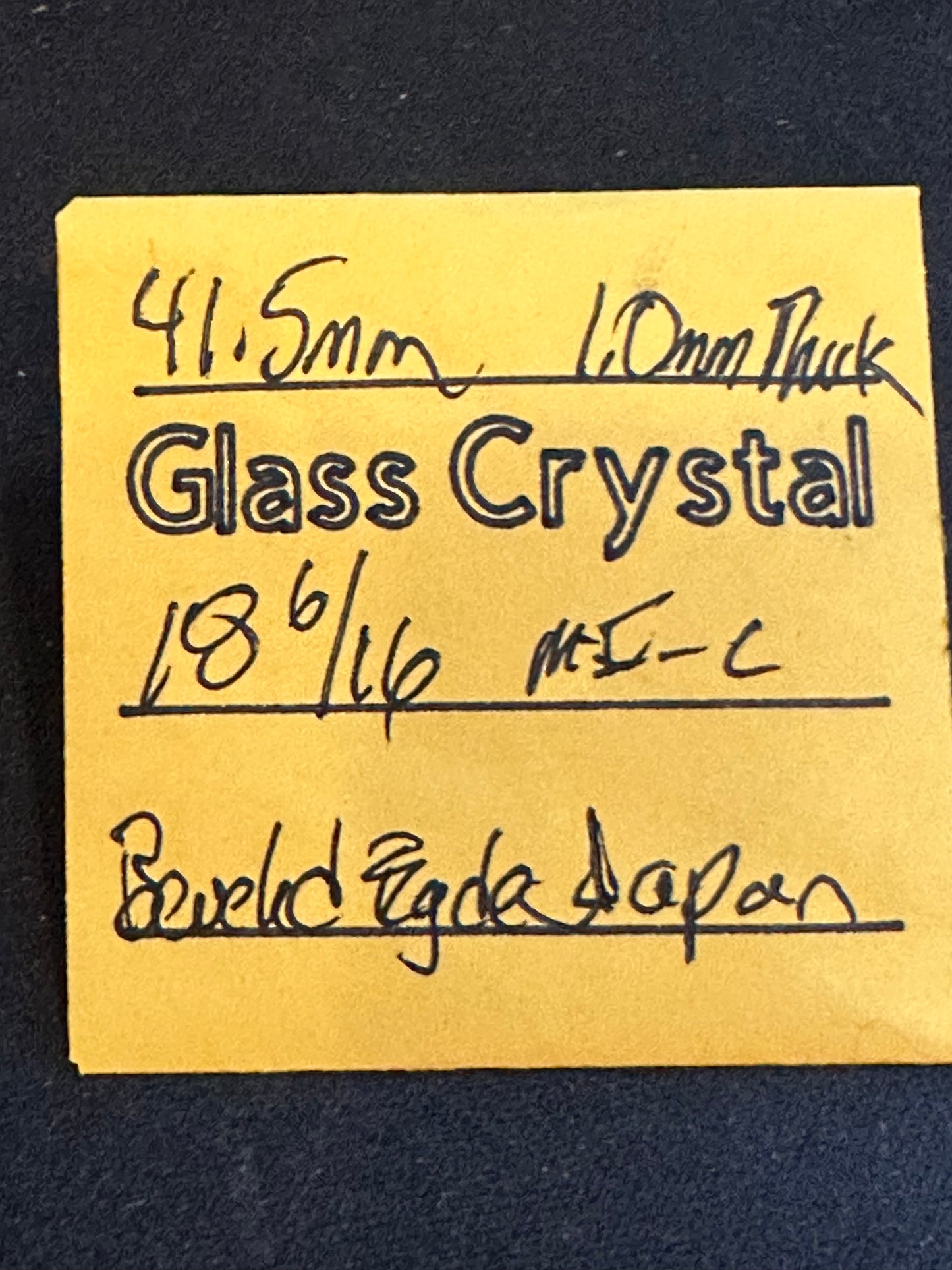 Vintage Beveled Glass Pocket Watch Crystal 18-6/16 (~41.5mm) - NOS