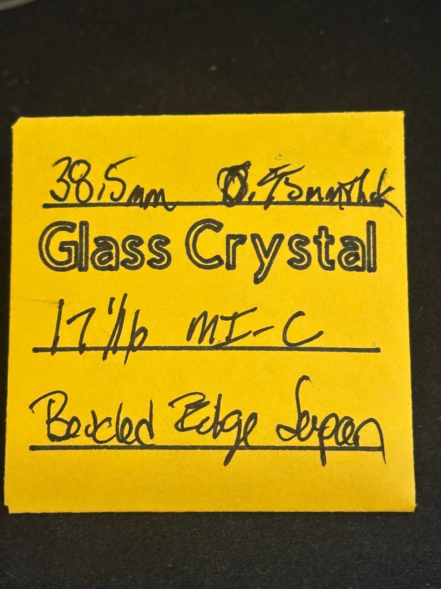 Vintage Beveled Glass Pocket Watch Crystal 17-1/16 (~38.5mm) - NOS