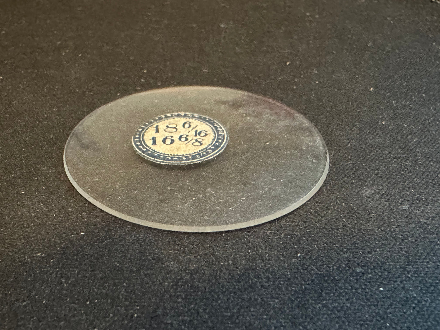 Vintage Beveled Glass Pocket Watch Crystal 18-6/16 (~41.5mm) - NOS