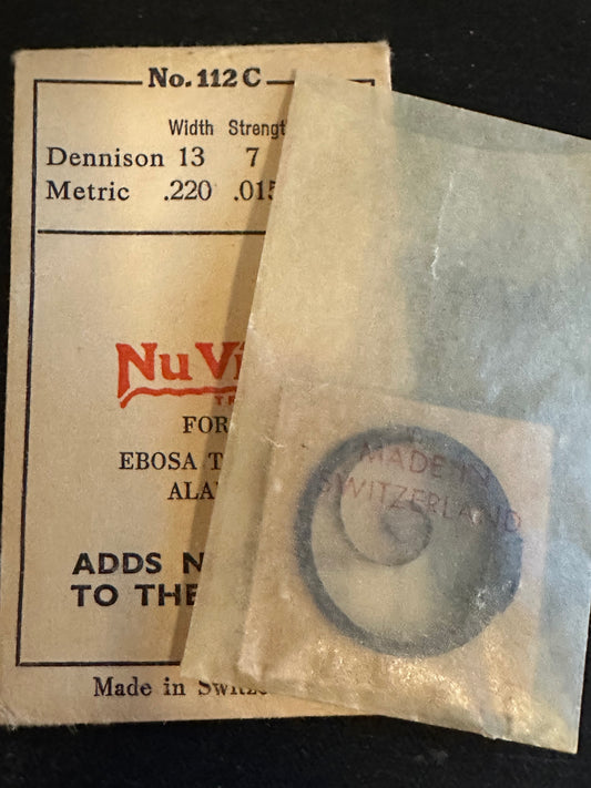 NuVigor Mainspring No. 112C for Ebosa Travel Alarm - Steel
