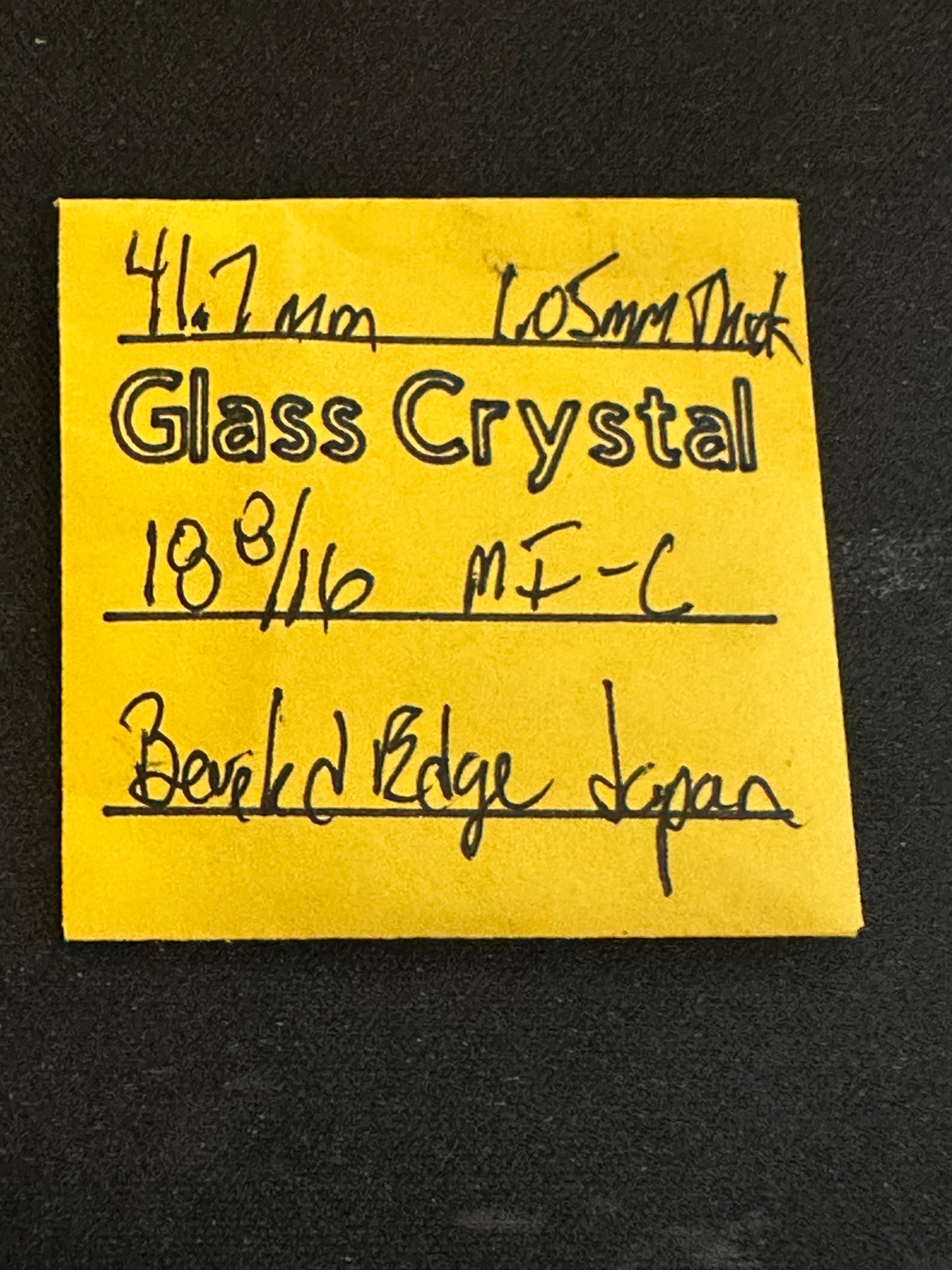 Vintage Beveled Glass Pocket Watch Crystal 18-8/16 (~41.7mm) - NOS