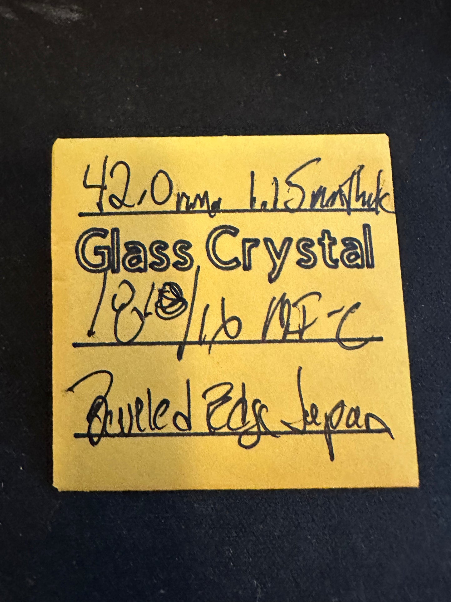 Vintage Beveled Glass Pocket Watch Crystal 18-10/16 (~42.0mm) - NOS