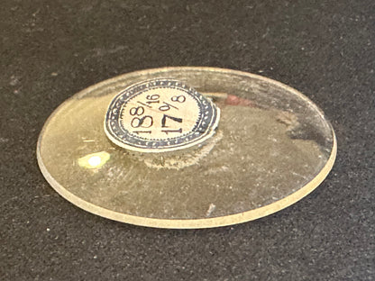 Vintage Beveled Glass Pocket Watch Crystal 18-8/16 (~41.7mm) - NOS