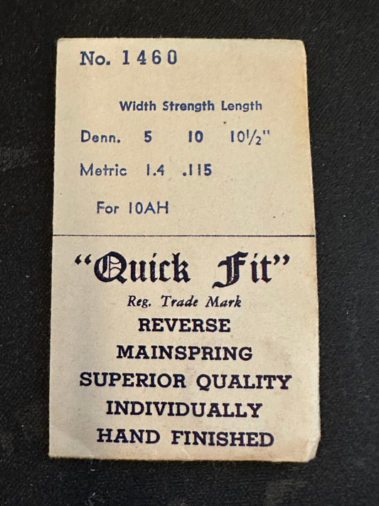 Quick Fit Mainspring 1460 for Bulova caliber 10AH - Steel
