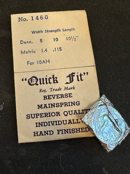 Quick Fit Mainspring 1460 for Bulova caliber 10AH - Steel