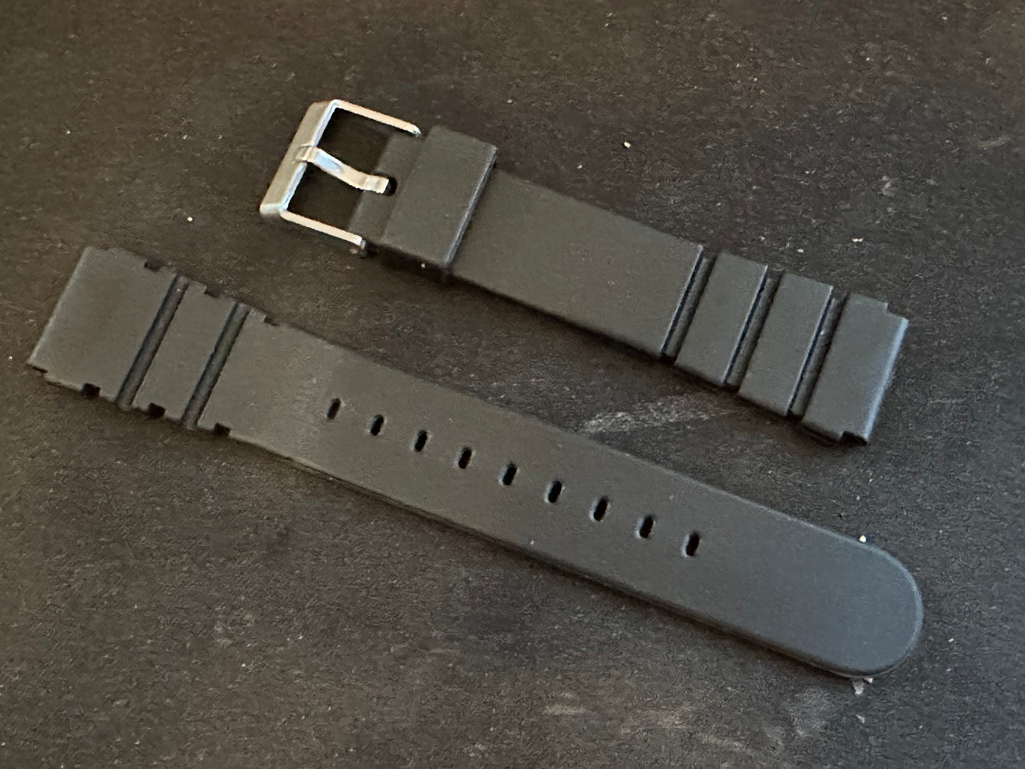 19mm Black Sports / Divers Wrist Watch Strap