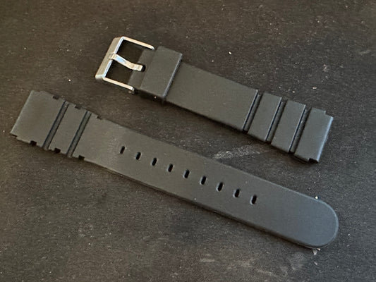 19mm Black Sports / Divers Wrist Watch Strap