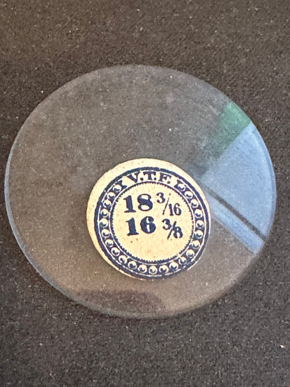 VTF Vintage Glass Pocket Watch Crystal 18-3/16 (~41.0mm) - NOS