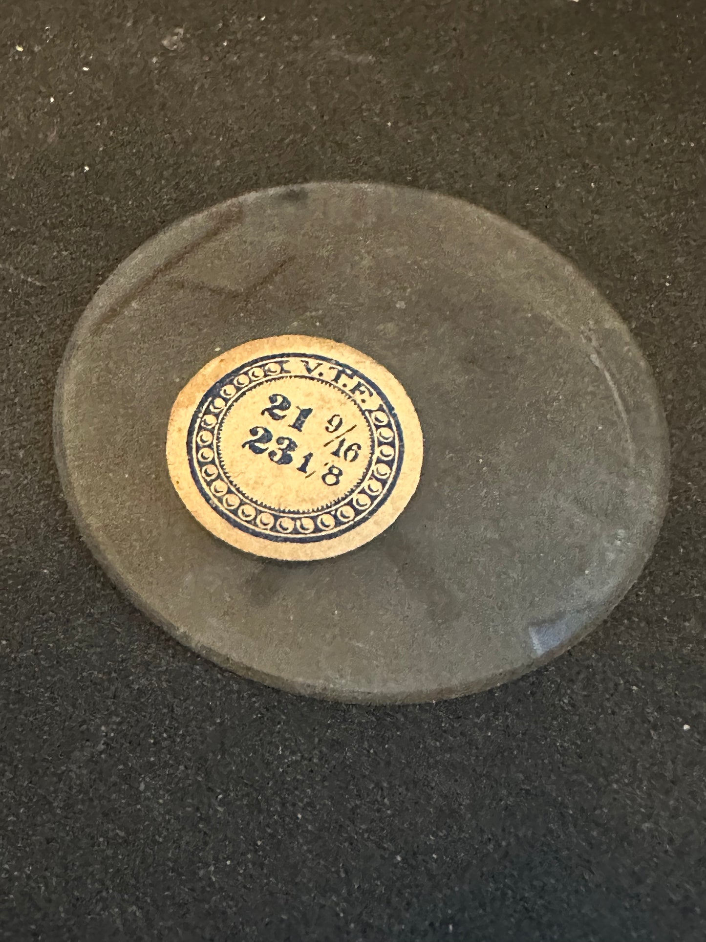 VTF Vintage Glass Pocket Watch Crystal 21-9/16 (~48.6mm) - NOS