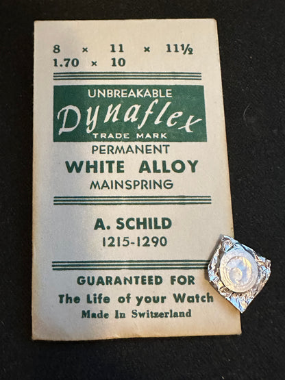 Dynaflex Unbreakable Mainspring for AS caliber 1215, 1290 - Alloy