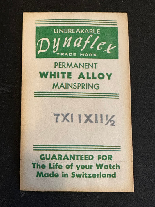 Dynaflex Mainspring for AS 984, 1158, 1187, 1194, Bulova 10BC, 10BS, 10BT - Alloy