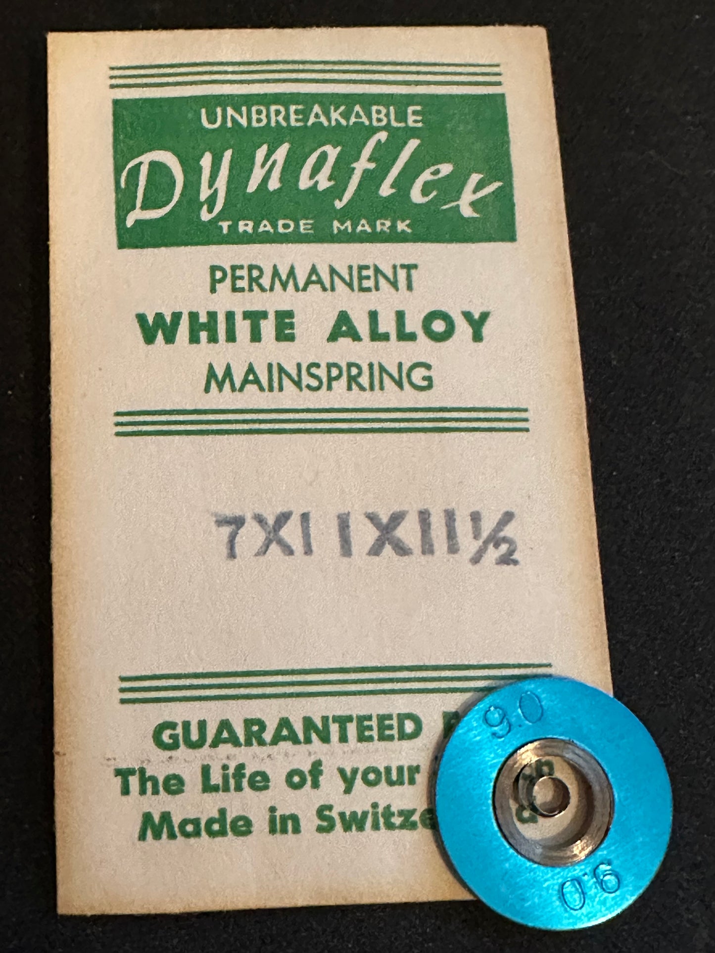 Dynaflex Mainspring for AS 984, 1158, 1187, 1194, Bulova 10BC, 10BS, 10BT - Alloy