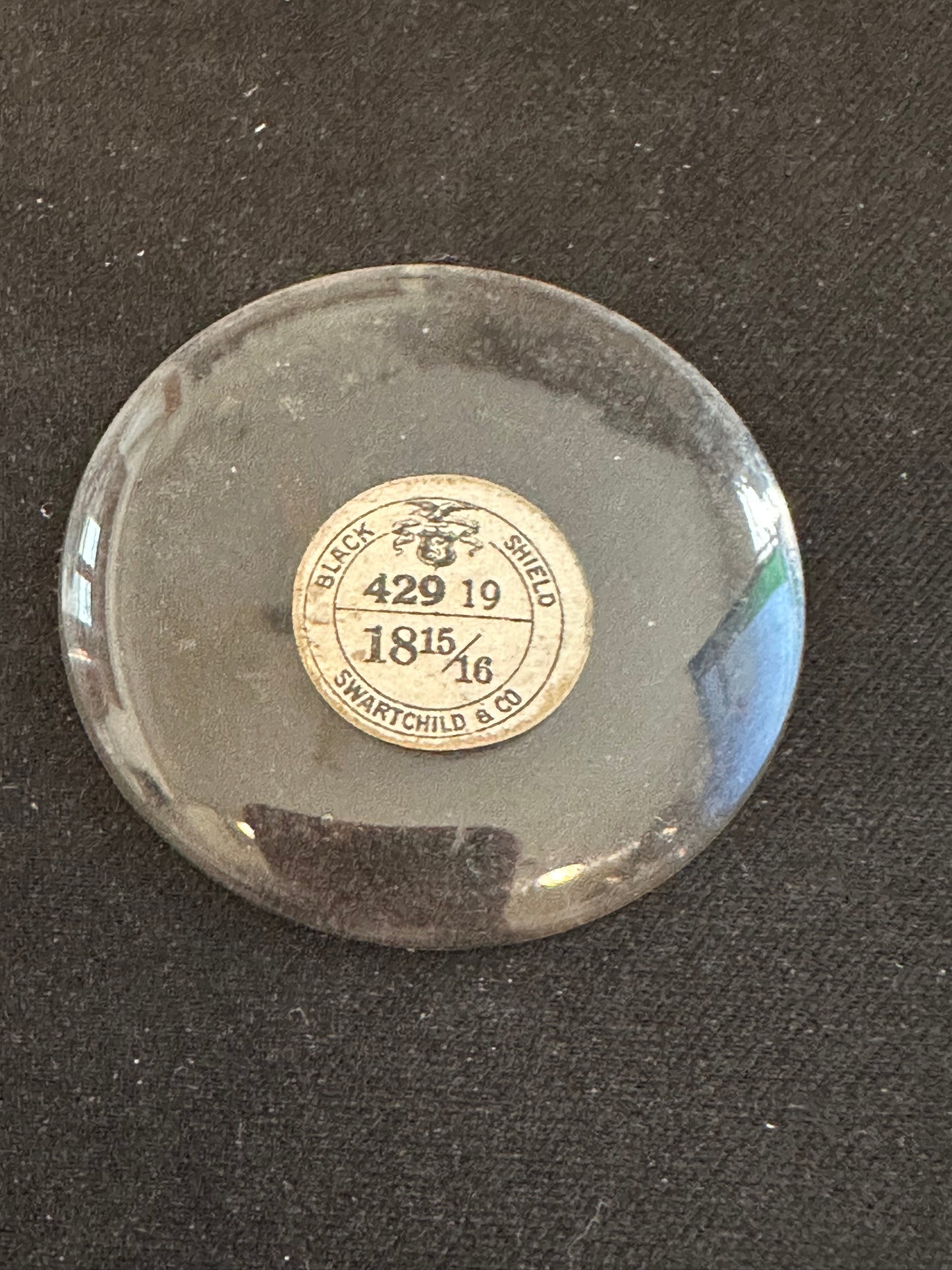 Swartchild Vintage Glass Pocket Watch Crystal 18-15/16 (~42.9mm) - NOS
