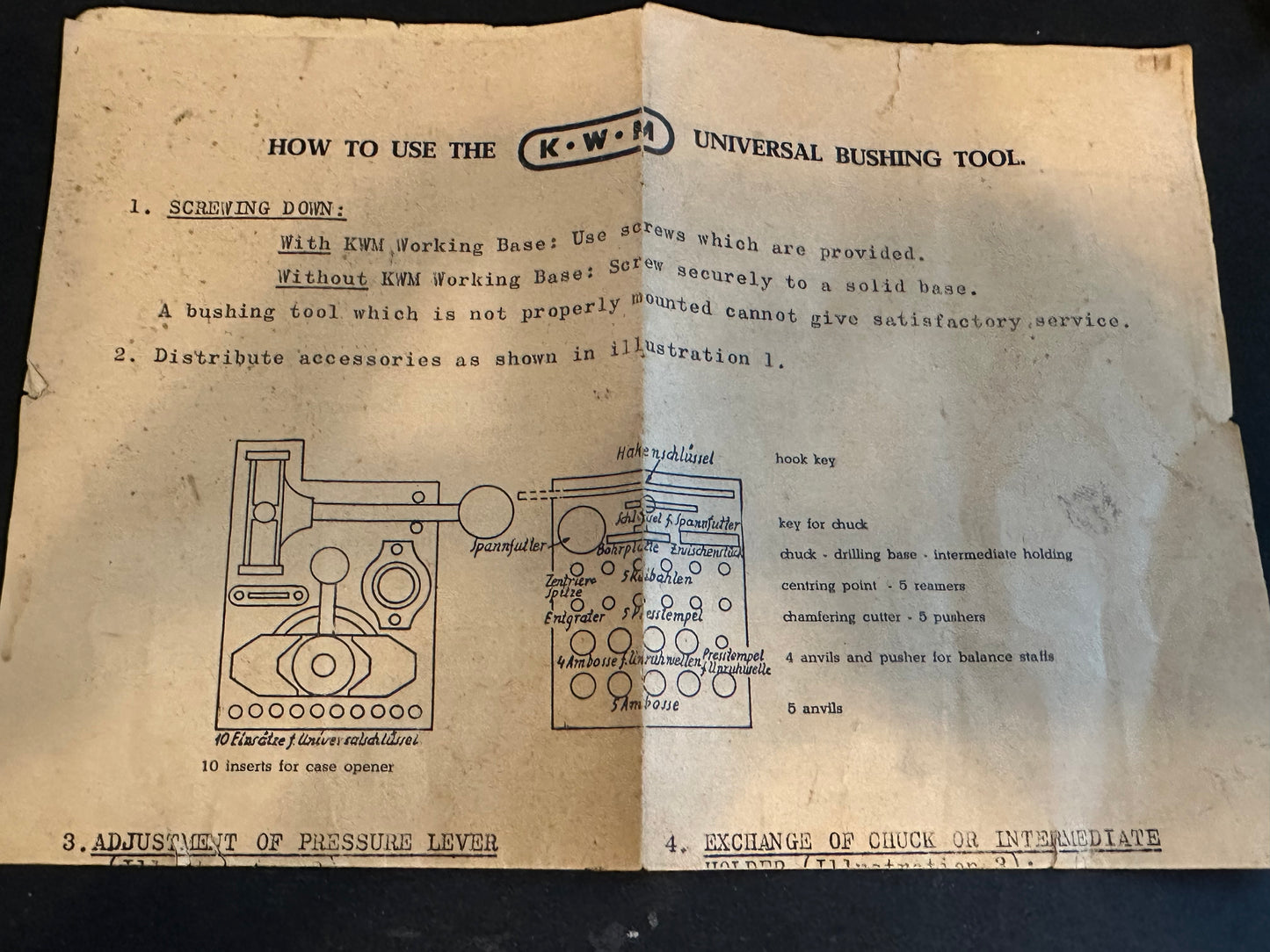 KWM Universal Bushing Tool w/ remaers, bushings & gauge
