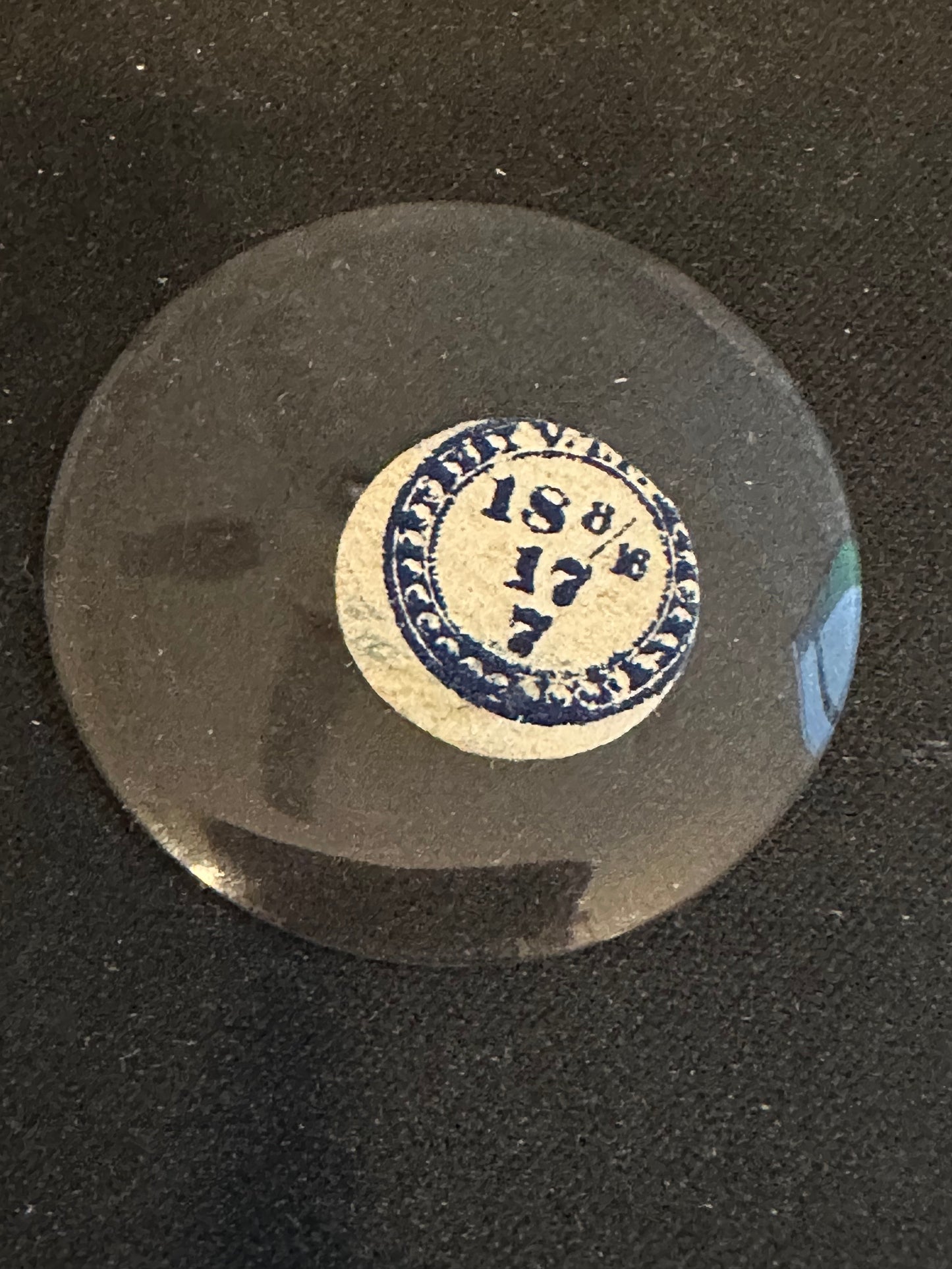 VTF Vintage Glass Hunting Case Watch Crystal 18-8/16 (~41.7mm) - NOS