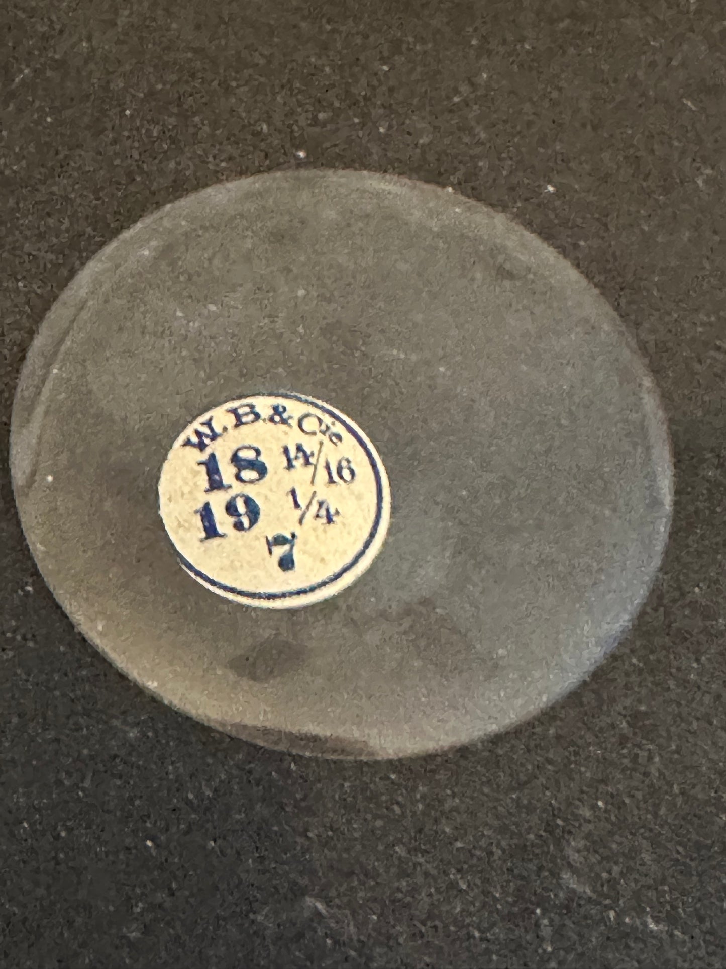 W. B. & C. Vintage Glass Hunting Case Watch Crystal 18-14/16 (~42.6mm) - NOS