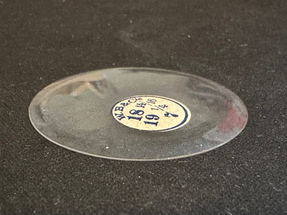 W. B. & C. Vintage Glass Hunting Case Watch Crystal 18-14/16 (~42.6mm) - NOS