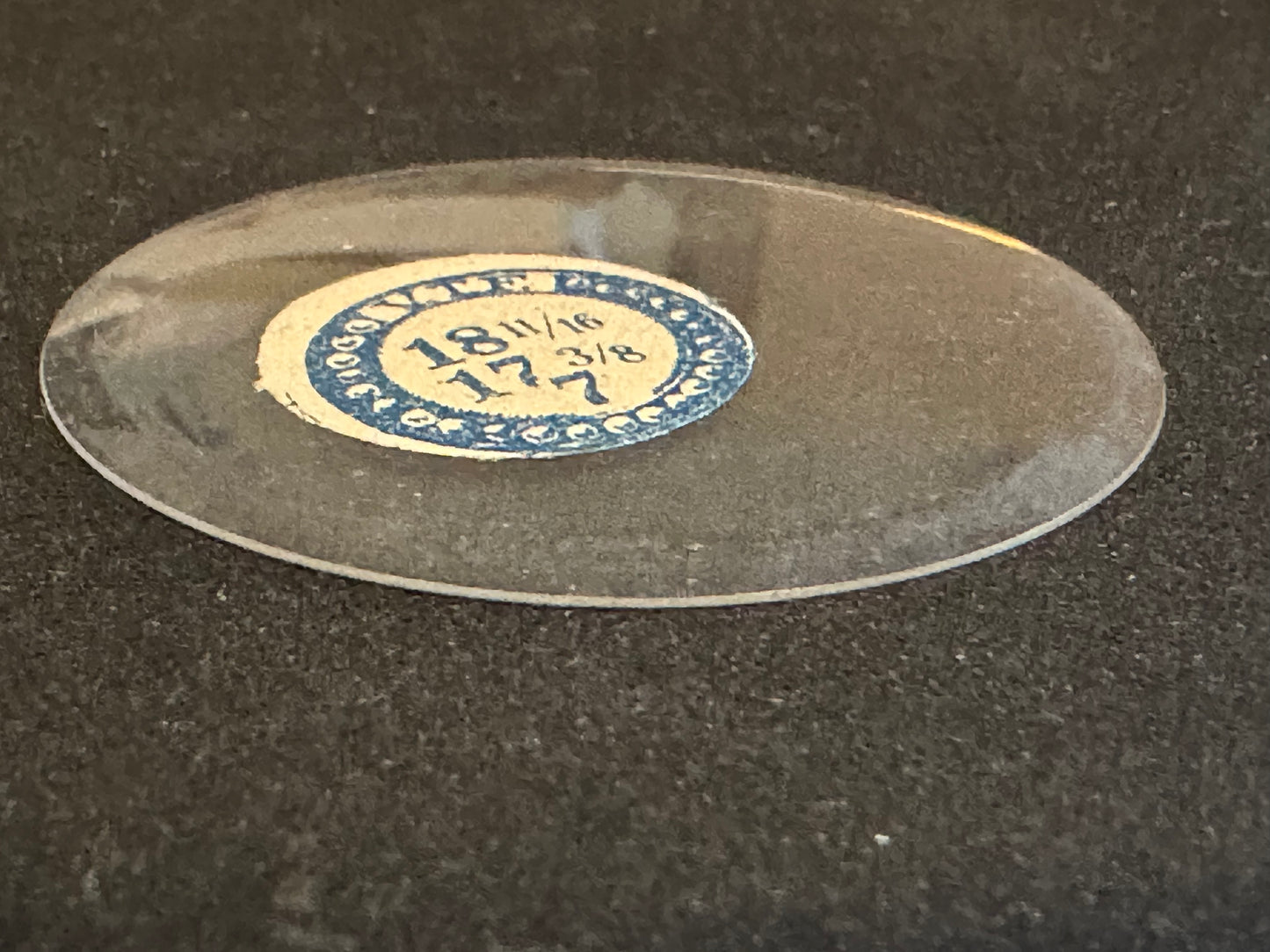 VTF Vintage Glass Hunting Case Watch Crystal 18-11/16 (~42.4mm) - NOS