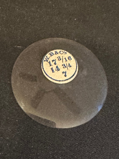 W. B. & C. Vintage Glass Hunting Case Watch Crystal 17-3/16 (~38.8mm) - NOS