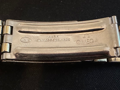 Omega 18mm Mens Yellow Gold Filled Brick Link Band w/ Ends No. 12