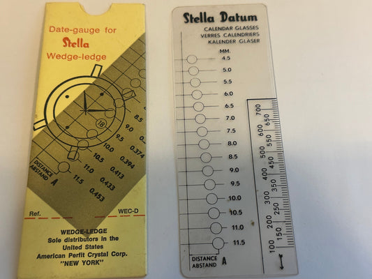 Stella Date-Gauge for Wedge-Ledge Wrist Watch Crystals