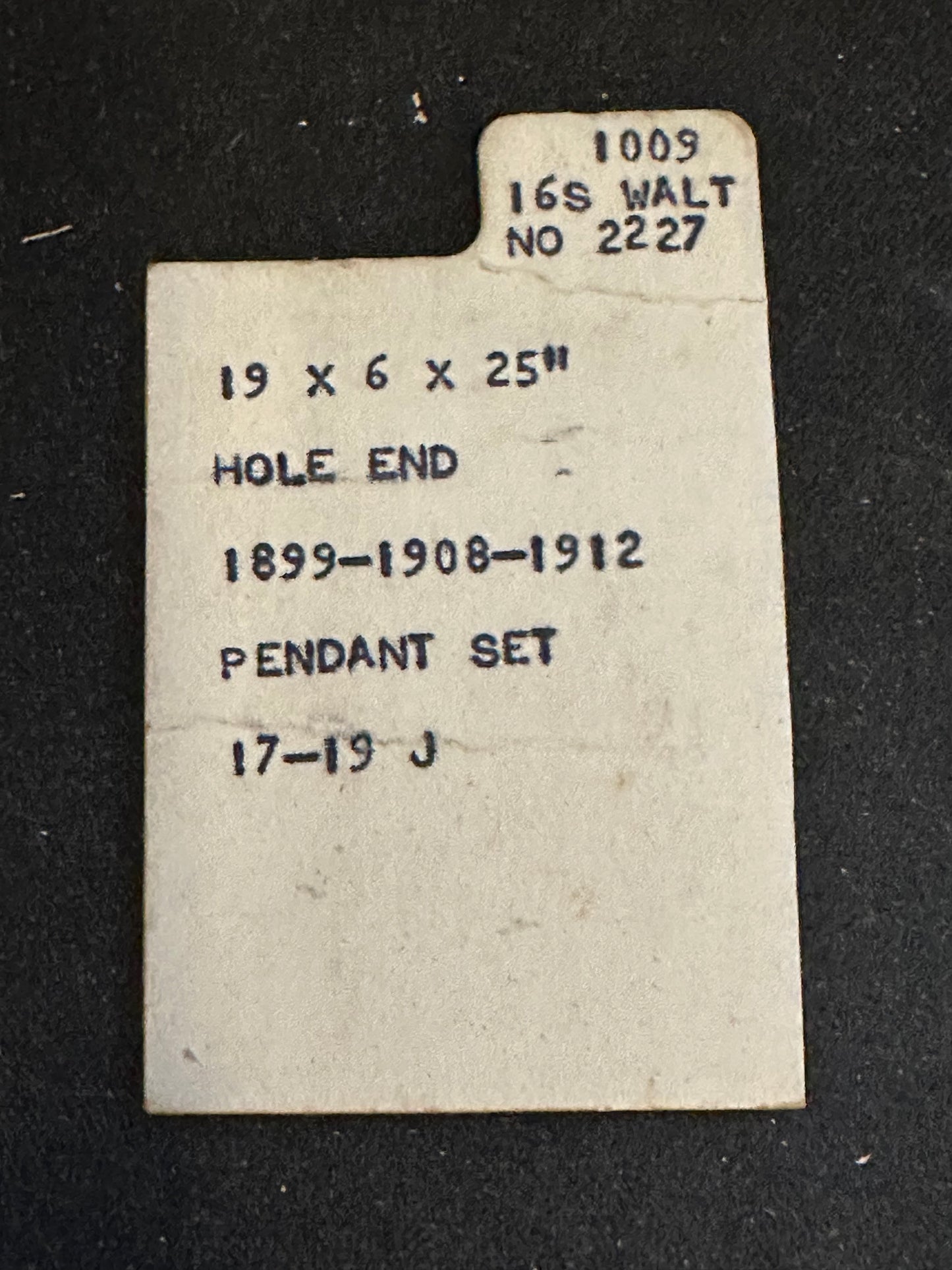 Comsco Mainspring #1009 for Waltham 16s Factory No. 2227 - Steel