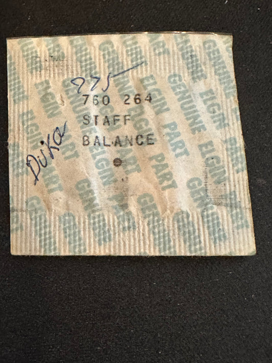 Elgin Factory balance staff for 6/0s grade 760 to 762, 770 to 780 & 780 to 787 movements