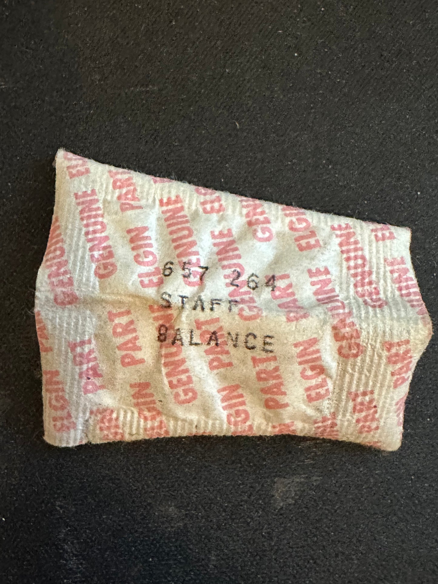 Elgin Factory Balance Staff for 12s Grade 657 (LIP R40) Pocket Watch movement