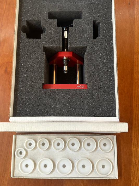 HOROTEC TwinPress Case / Crystal Press with 12pc Watch Die set