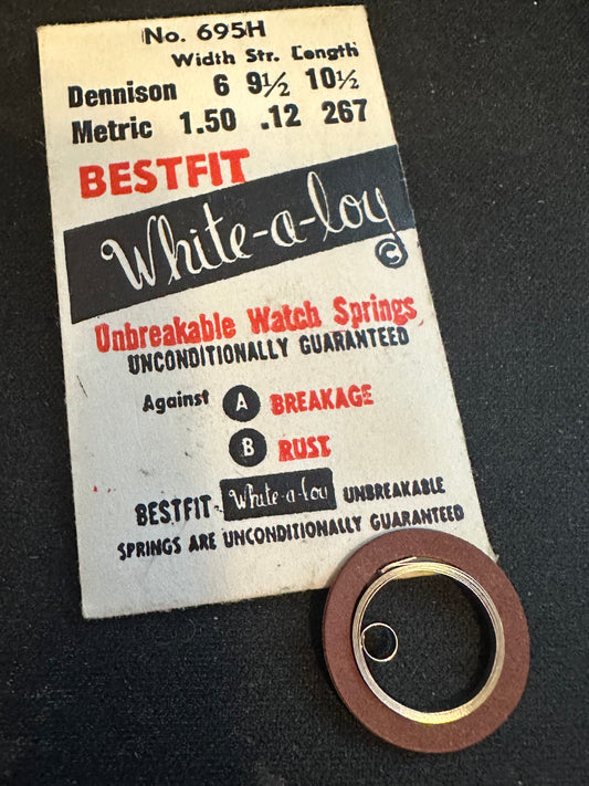 BESTFIT Mainspring 695H for Felsa 455, Oris caliber 295, 296 - Alloy