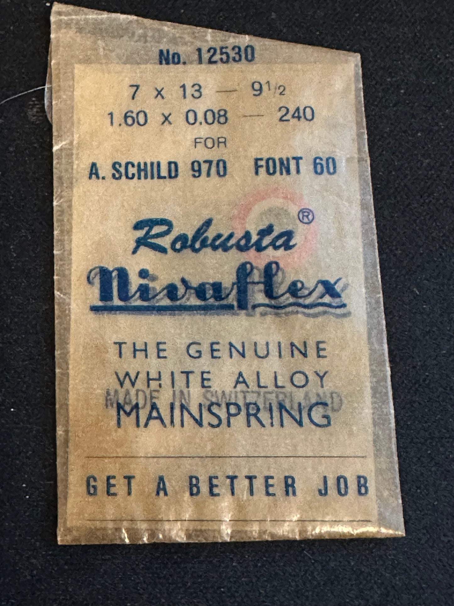 Nivaflex Mainspring 12530 for Font 60, AS 970 - Alloy
