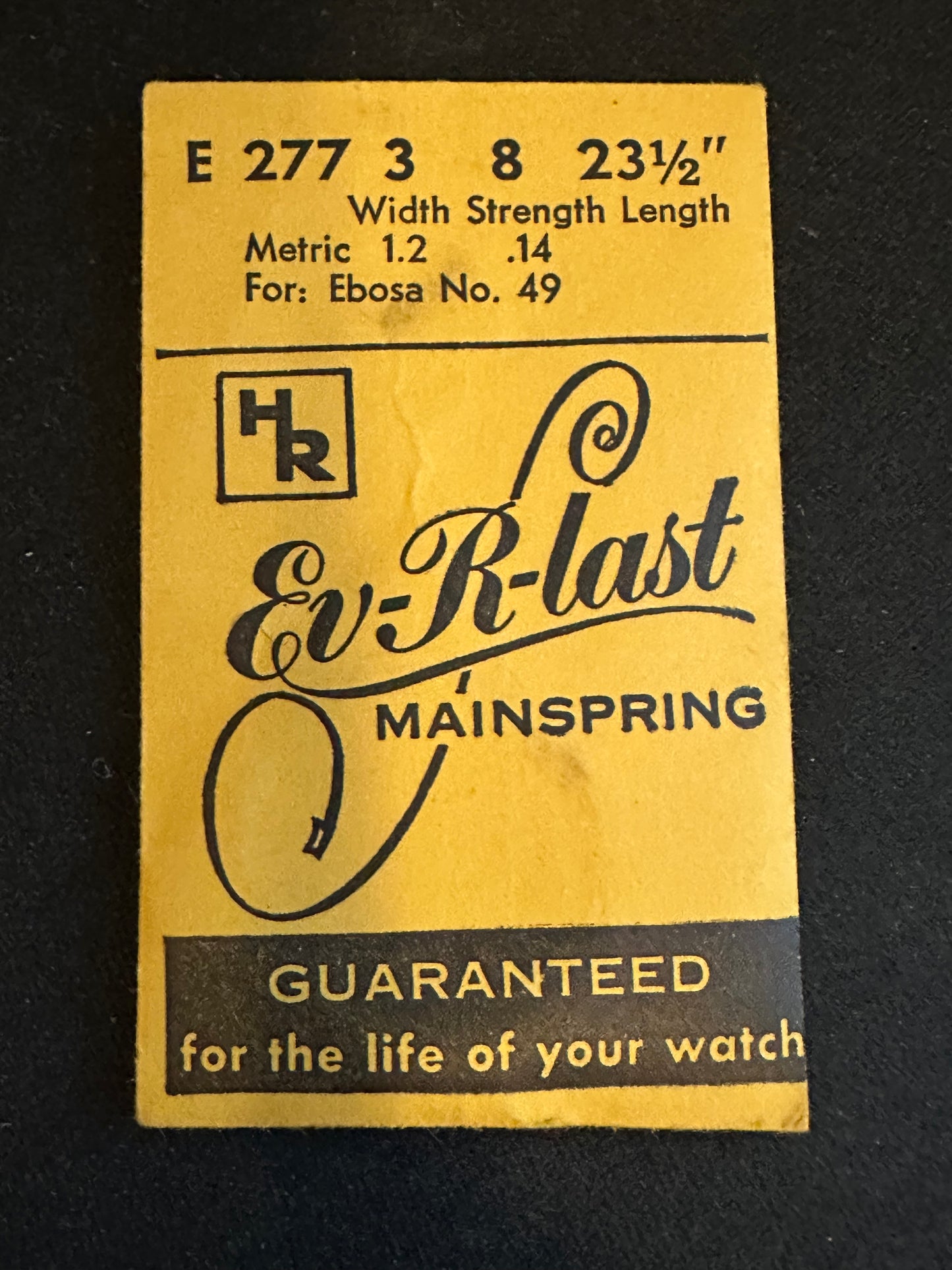 HR Mainspring E277 for Ebosa caliber 49 - Steel
