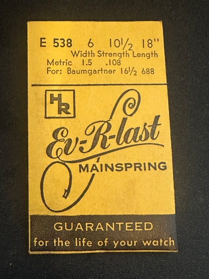 HR Mainspring E538 for BFG caliber 688 - Steel