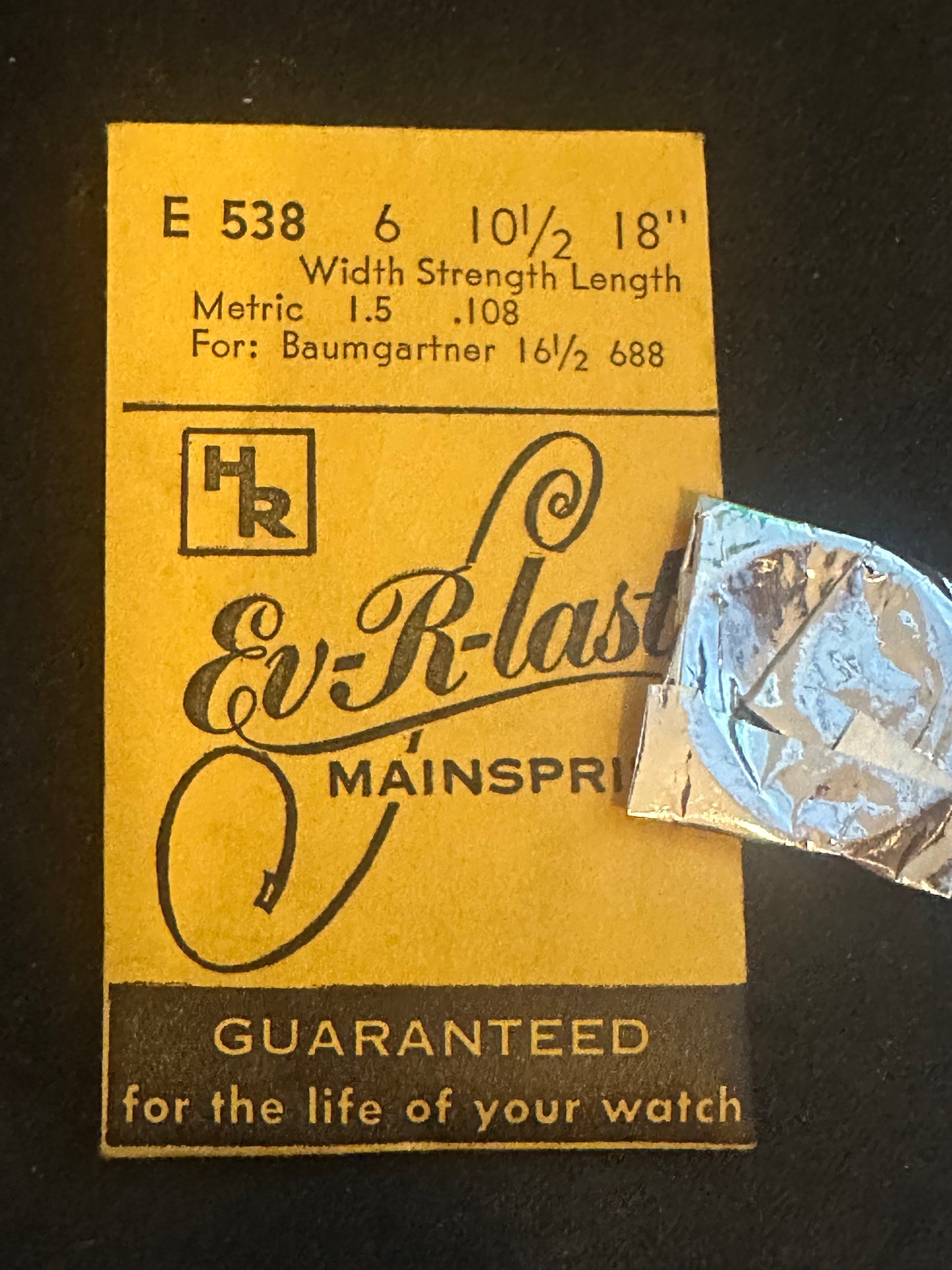 HR Mainspring E538 for BFG caliber 688 - Steel