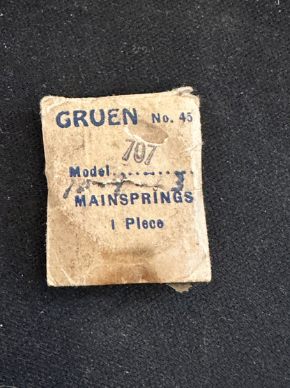 Gruen Factory Mainspring for caliber 707 - steel