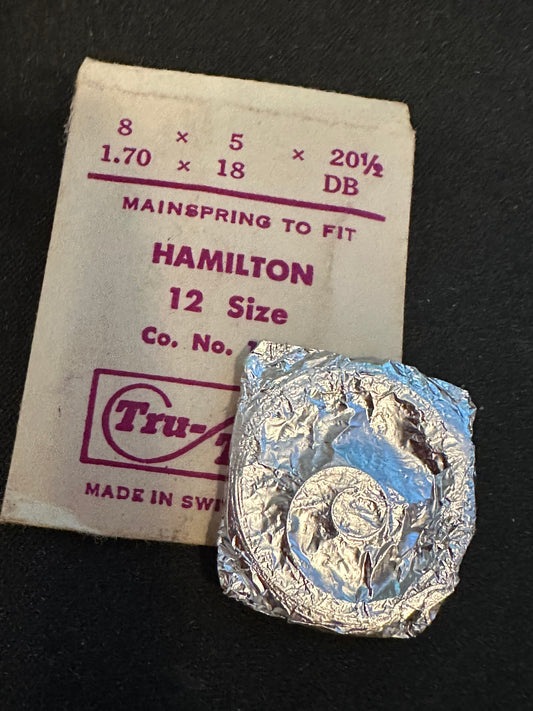 Tru-Time Mainspring For Hamilton 12s Factory No. 1228 - Steel