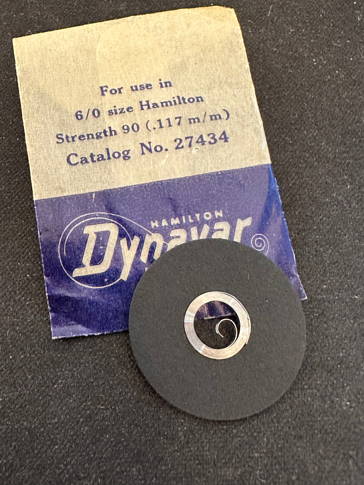 Hamilton Factory Dynavar Mainspring for 6/0 No. 27434 - Alloy