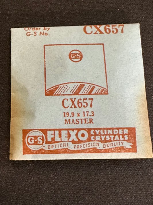 GS CX657 Fancy Cylinder Wrist Watch Crystal for MASTER - 19.9 x 17.3 mm - New