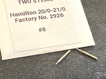 Lot of 2 TRUFIT Stem / Winding Arbors for 20/0s & 21/0s Hamilton No. 614530