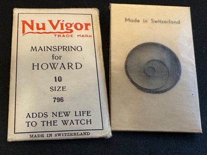 NuVigor Mainspring #451 for Howard 10s Factory No. 796 - Steel
