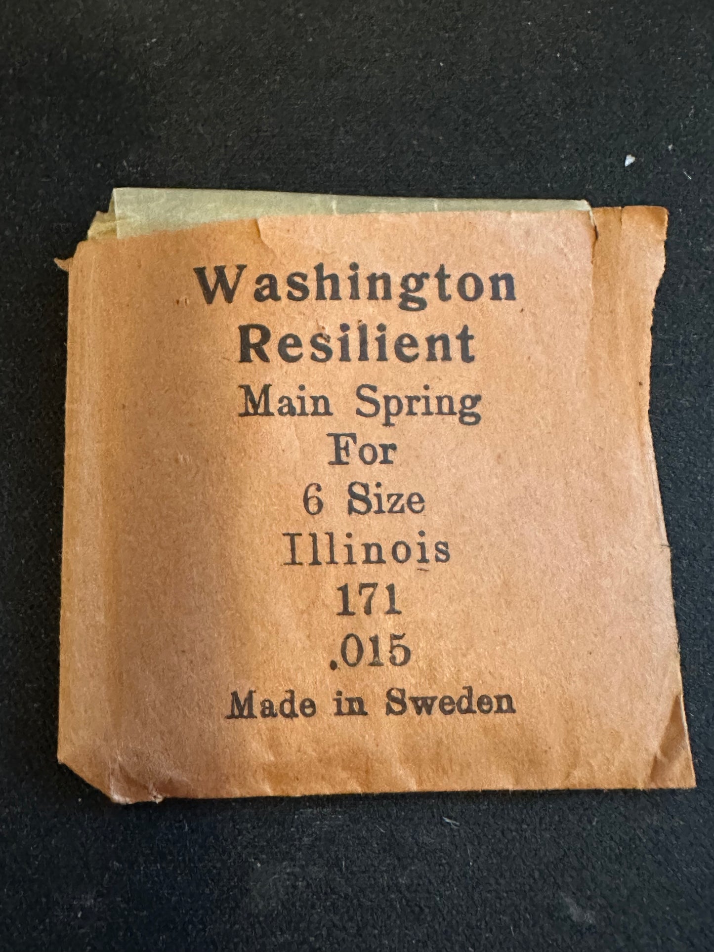 Washington Resilient Mainspring for Illinois 6s Factory No. 47353 - Steel