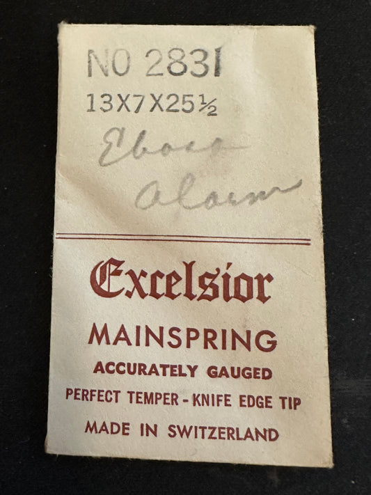 Excelsior #2831 ALARM Mainspring for Ebosa Caliber 45 - Steel